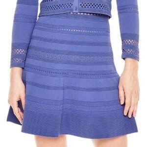 SANDRO
A-line Pointelle-knit Mini Skirt In Purple (113)